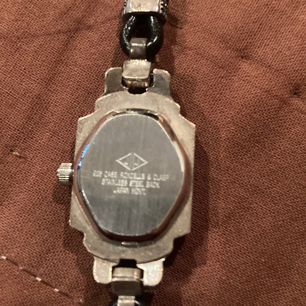 Judith Jack Silver And Black Rectangular Watch - image 2